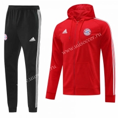 2022-23  Bayern München Red Soccer Jacket Uniform With Hat-LH