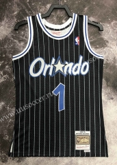 Retro 1995 version NBA Orlando Magic Black#1 Jersey-311