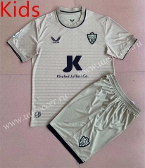 2022-23  UD Almeria  Away Light Khaki  kids Soccer Uniform-AY