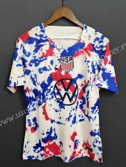 2022-23 USA White  Thailand Training Soccer Jersey-9171