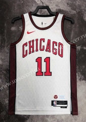 2023 City Version  NBA Chicago Bull White #11 Jersey-311