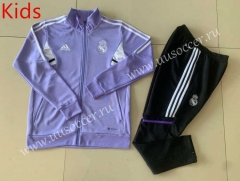 2022-23 Real Madrid Purple Kids/Youth Soccer Jacket Uniform-GDP