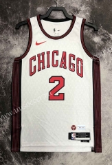 2023 City Version  NBA Chicago Bull White #2 Jersey-311