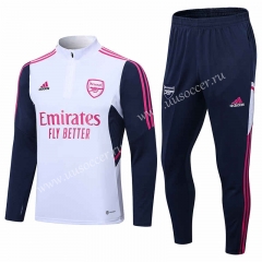 2022-23 Arsenal White  Thailand Tracksuit Uniform-411