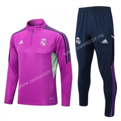 2022-23 Real Madrid Purple Thailand Tracksuit Uniform-815