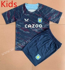 2023-24 concept version Aston Villa Blue Thailand kids Soccer Jersey AAA-AY