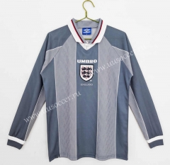 1996 Retro Version England Blue LS Thailand Soccer Jersey AAA-c1046