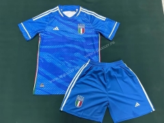 2023-24 Italy Home Blue  Soccer Uniform