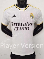 Player verison 2023-24  Real Madrid  Home White  Thailand Soccer Jersey AAA-6724