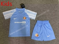 2022-23 Sunderland Away Blue kids Soccer Uniform-HR