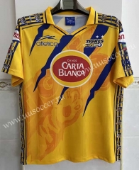 97-98 Tigre UANL Home Yellow Thailand Soccer Jersey AAA-6895