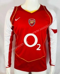04-05 Retro Version Arsenal Home Red Thailand LS Soccer Jersey AAA-503