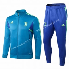 2022-23 Juventus FC Lake Blue Thailand Soccer Jacket Uniform-411