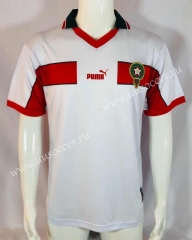 1998 Retro Version World Cup Morocco Away White Thailand Soccer Jersey AAA-503