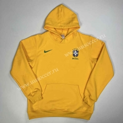 （small Logo）2022-23  Brazil Yellow Thailand Tracksuit Top With Hat-GDP