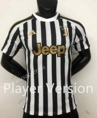 Player Version 2023-24  Juventus Home Black&White Thailand Soccer Jersey AAA