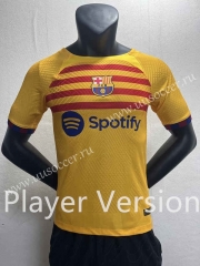 Player Version 2023-24  Barcelona 3rd Away  Yellow Thailand Soccer Jersey AAA-888