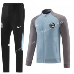 2022-23  Pumas UNAM  Blue&Gray Soccer Jacket Uniform-LH