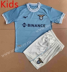 2022-23 SS Lazio Home Blue kids Soccer Uniform-AY