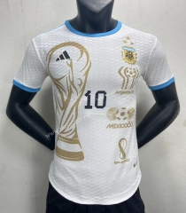 Player Version  2023-24 Argentina White Thailand Soccer Jersey AAA