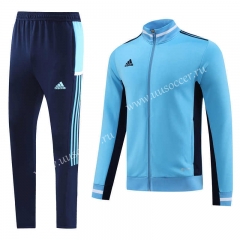 2023-24 Adida s Sky Blue Jacket Uniform-LH