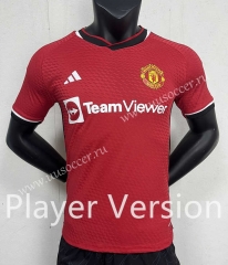 Player version 2023-24 Manchester United Home Red Thailand Soccer jersey AAA-888