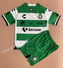2023-24 Santos Laguna Home White&Green Soccer Uniform-AY
