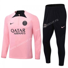 2022-23  Paris SG Pink  Thailand Soccer Tracksuit Uniform-411