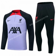 2022-23  Liverpool Purple  Thailand Soccer Tracksuit Uniform-411