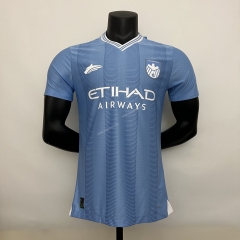 Player version 2023-24 Manchester City  Home Blue  Thailand Soccer Jersey AAA