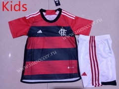 2023-24 Flamengo Home Red&Black Kid/Youth  Soccer Uniform-507