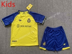 2022-23   Al Nassr Home Yellow Kids/Youth Soccer Uniform