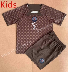2023-24 concept version Paris SG Khaki  kids Soccer Uniform-AY