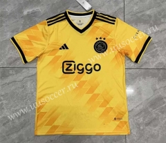 2023-24 Ajax Yellow Thailand Soccer Jersey AAA-403