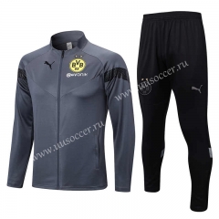 2022-23 Borussia Dortmund Gray Soccer Jacket Uniform-815