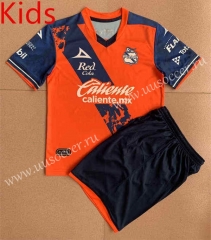 2022-23   Puebla F.C.  Away Orange kids Soccer Uniform-AY