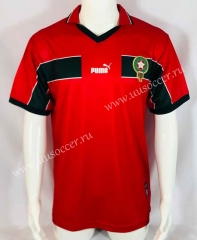 1998 Retro Version World Cup Morocco 3rd Away Red Thailand Soccer Jersey AAA-503