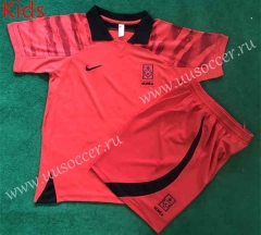 2022-23 Korea Home Red  Kid/Youth Soccer Uniform-2038