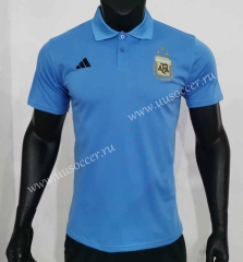2022-23 Argentina Blue Thailand Polo Shirts -SJ