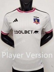 Player version 2023-24  Colo-Colo White Home  Thailand Soccer Jersey