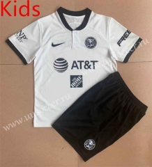 2022-23   Club America 2nd Away White  kids Soccer Uniform-AY