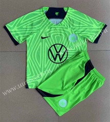 2022-23  VfL Wolfsburg Home Green  Soccer Uniform-AY