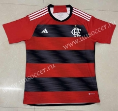 2023-24   Flamengo Home Red&Black Thailand Soccer Jersey AAA-888
