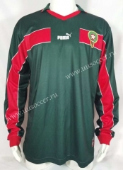 98 Retro Version Morocco Home Green Thailand LS Soccer Jersey AAA-503