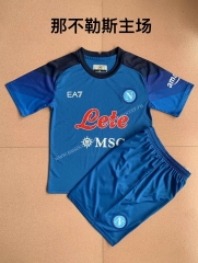 2022-23  Napoli Home Royal Blue kids Soccer Uniform-AY