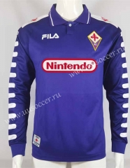 1998-99 Retro Version ACF Fiorentina Home Purple Thailand LS Soccer Jersey AAA-503