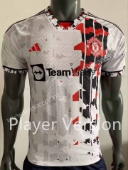 Player version 2023-24 Manchester United White Thailand Soccer jersey AAA-518
