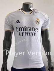 Player verison 2023-24  Real Madrid  Home White  Thailand Soccer Jersey AAA-518