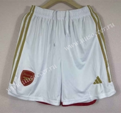 2023-24 Arsenal Home White Thailand Soccer Shorts-4563