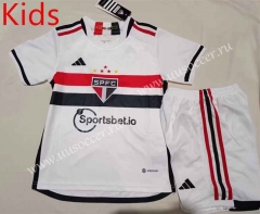 2023-24 São Paulo Home  White kids Soccer Uniform-507